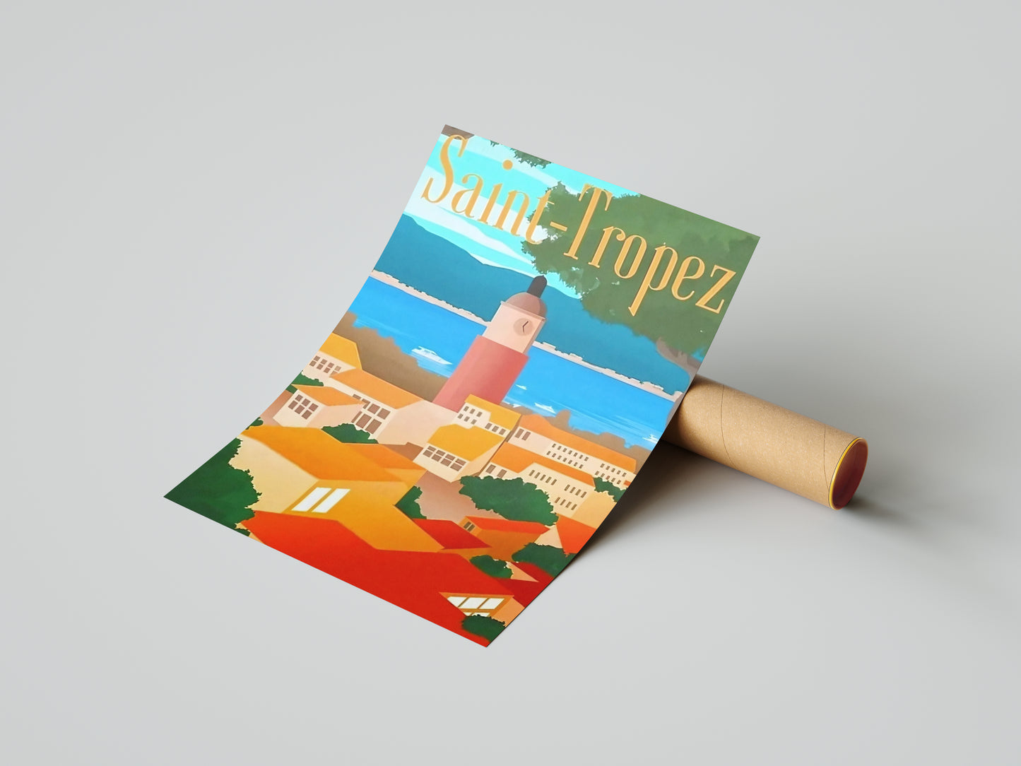 Affiche Saint-Tropez | Port Yachts Riviera | Pigmentacy