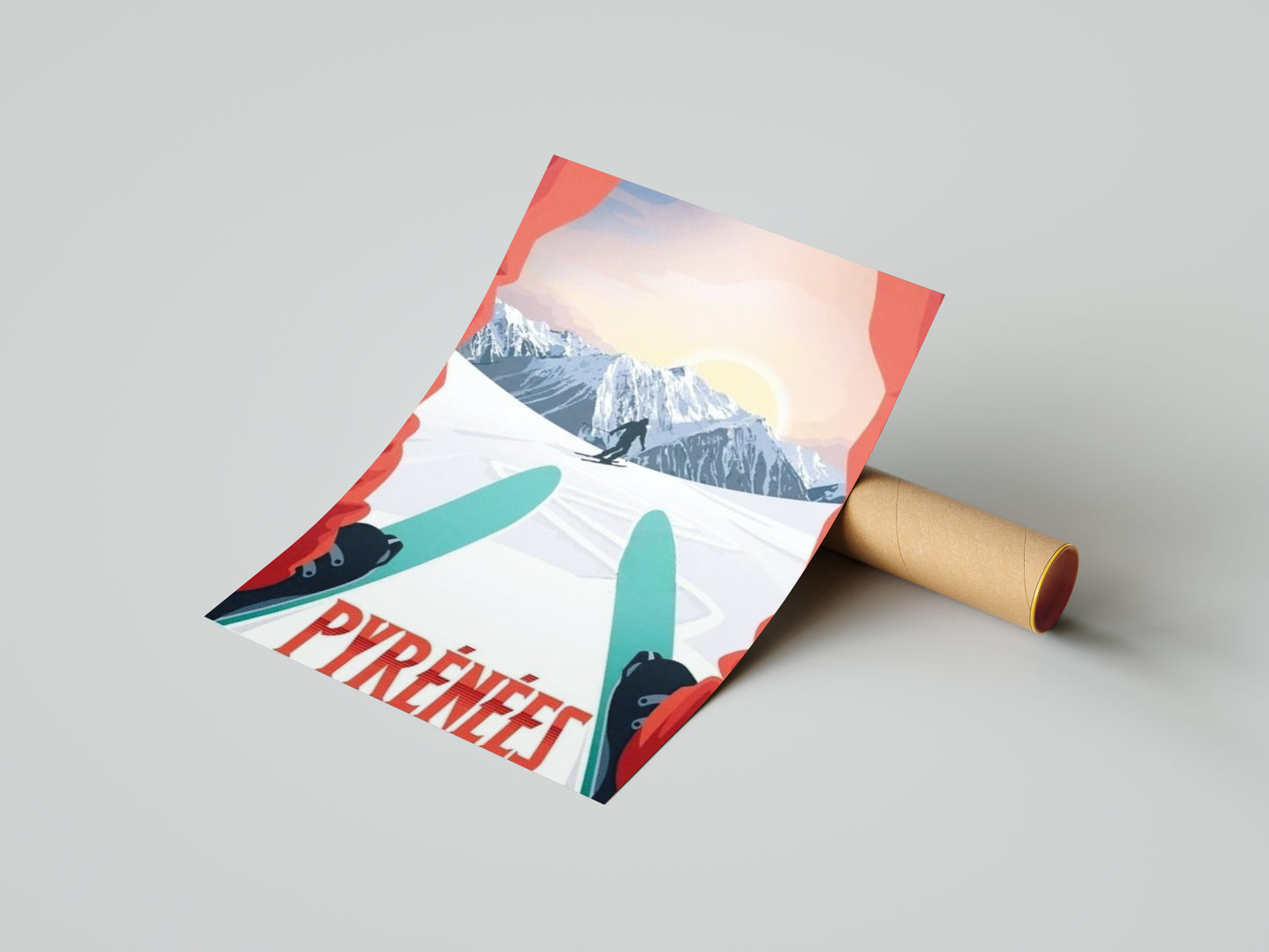 Affiche Ski Pyrénées | Stations Montagne | Pigmentacy