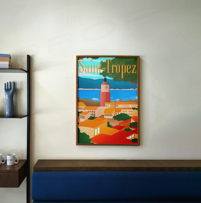 Affiche Saint-Tropez | Port Yachts Riviera | Pigmentacy