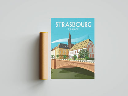 Affiche Strasbourg | Cathédrale Petite France | Pigmentacy