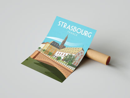Affiche Strasbourg | Cathédrale Petite France | Pigmentacy